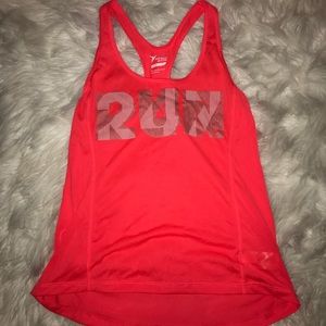 Coral “RUN” tank top size medium!